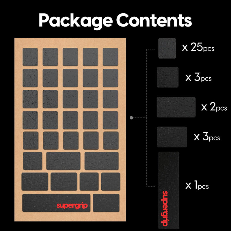 Pulsar Gaming Gears SUPERGRIP Pre-Cut Keyboard Griptape Pre-Laminated Sweat Absorbing High Performance Universal Anti Slip Mouse Keycap Grip Tape Ultra-Thin 0.5mm (0.02in)