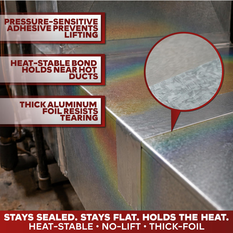 XFasten Aluminum Tape for Ductwork 1 Inch Width, (3-Pack) 3.6 mil High Heat Resistant, Heavy Duty Aluminum Foil Tape for Ductwork, Dryer, Vent, and Sealing HVAC for Ducts, 495 Feet Total 1-Inch x 55-Yards 3-Pack (495 Feet) Silver
