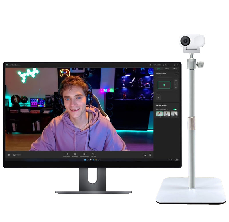 Tabletop Stand Light Holder Compatible with Logitech Litra-Glow-Light and Elgato Key-Light-Neo