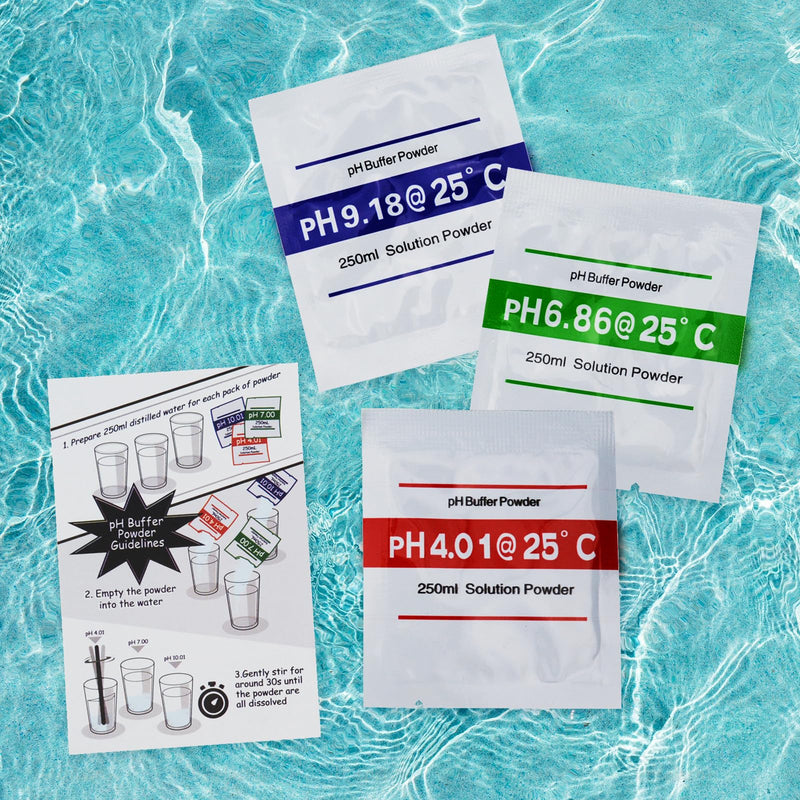 2 in 1 pH & Temperature Monitor, pH Meter with Backlight Function, Dual Display 0.00~14.00pH °C/ °F Water Quality Tester pH Monitor for Water, Fish Tank, Aquarium, Hydroponics, Pools pH/Temp Meter