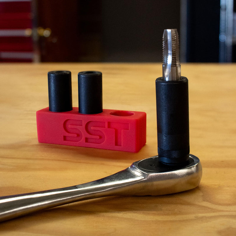 SST - Tap Socket Wrench - 3-Piece Adapter Set - Snug, Secure, & Durable - Easy Storage & Organization - Fits All Number & Fractional M.C.T.I. Standard Taps - Up to 1/2" - Designed in the USA Large