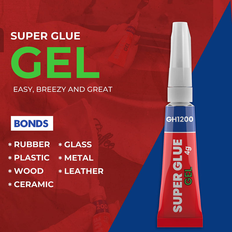 [Australia - AusPower] - 4Gx 8 Value Pack Super Glue Gel All Purpose with Anti Clog Cap. Super Fast Ca Glue, Superglue - Cyanoacrylate Glue for DIY Crafts and Many More 4g x 8 Gel 