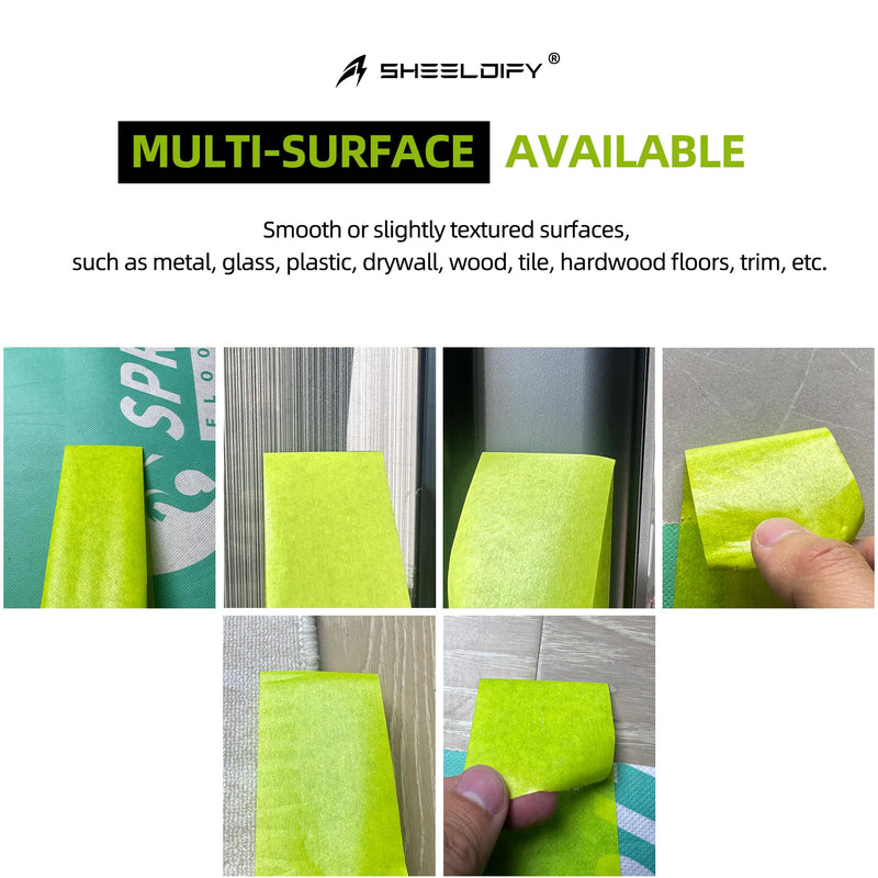 Gen.III Seam Tape Specialized for Floor Protection | Edge Tape | Masking Tape, 90 Day+ (Green, 1 Roll, 2" x164') Green 1 Roll, 2"x164‘