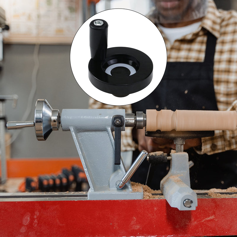 [Australia - AusPower] - 2PCS Hand Crank Revolving Handle 63x8mm Hand Wheel M6 Thread Handle for Lathe, Machine,Grinder(2.48") 