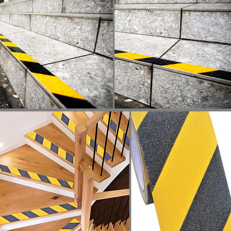 Non Slip Safety 2 Inch X 32.8ft, Grip Tape for Stairs Steps Black/Yellow