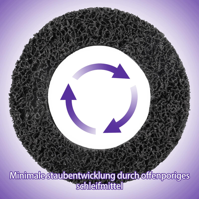 [Australia - AusPower] - Shineboc Pack of 2 Coarse Cleaning Discs Diameter 150 mm CSD Disc Nylon Fabric Disc Purple for Surface Processing, Metal, Wheel Hub Cleaner ZJG-150-2pcs 