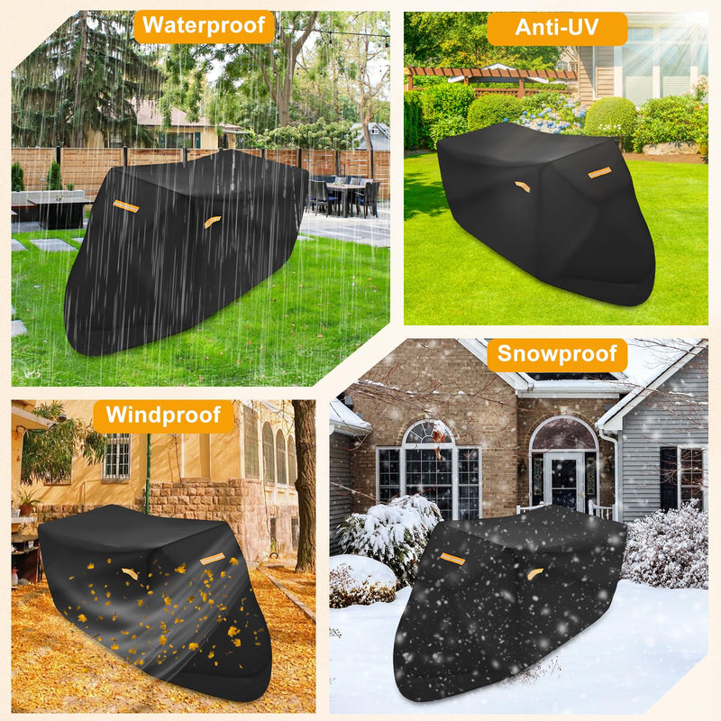 [Australia - AusPower] - Adult Tricycle Cover Electric Tricycle Covers, Strong UV Protection & Windproof, Waterproof, Heavy Duty Oxford Cloth Tricycle Cover, Black 