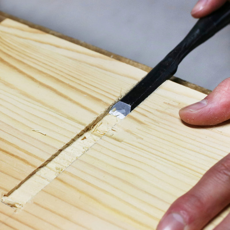 [Australia - AusPower] - KAKURI Japanese Mortise Chisel for Woodworking 1/8" (3mm), Made in JAPAN, Wood Chisel Oire Nomi, Razor Sharp Japanese High Carbon Steel Blade, White Oak Wood Handle 3mm 