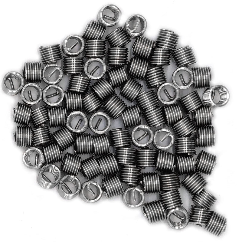 [Australia - AusPower] - M6 x 1mm x 1.5D Helicoil Wire Inner Thread Inserts, Coiled Wire Helical Screws, 304 Stainless Steel, Metric, 80 Pcs M6 x 1mm x 1.5D 