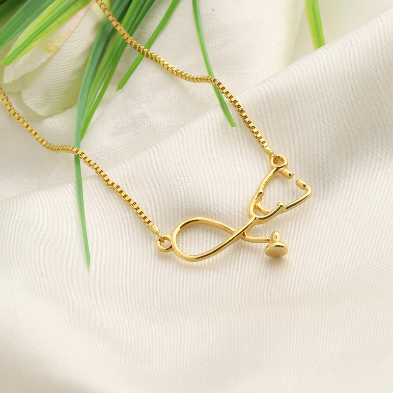 MYOSPARK Stethoscope Adjustable Chain Bracelet Medical Jewelry Gift for Doctor Nurse Medical Student stethoscope bracelet gold