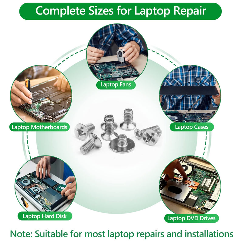 [Australia - AusPower] - 1440PCS Screws Nuts and Washers Assortment, M2 M3 M4 Hex Socket Head Cap Metric Bolts and Nuts Kit and 633pcs Laptop Screws, M.2 NVMe SSD Mounting Screw Kit, M2 M2.5 M3 Notebook Computer Screw Set 