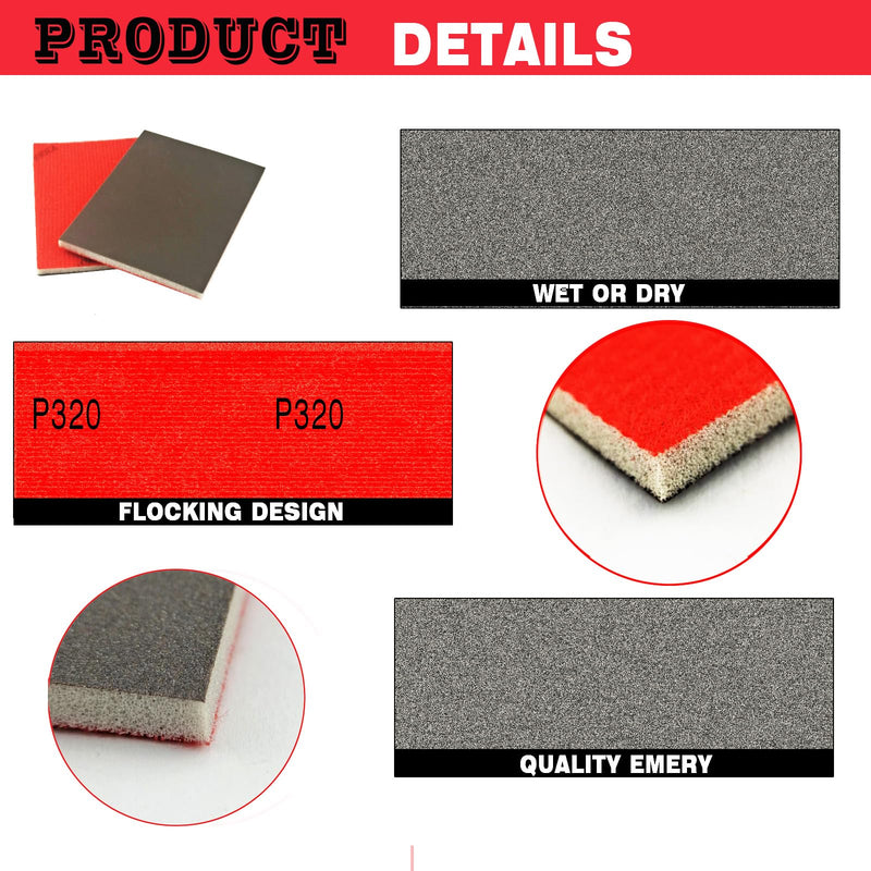 [Australia - AusPower] - YFLeomry Sanding Sponge Set of 24 Sanding Sponges Grit P180-P4000 Sanding Block Wet Sanding Sponge Sanding Pad Wet Dry Sandpaper for Wood Metal Paint Furniture Polishing Model Making Mix Grit-24pcs 