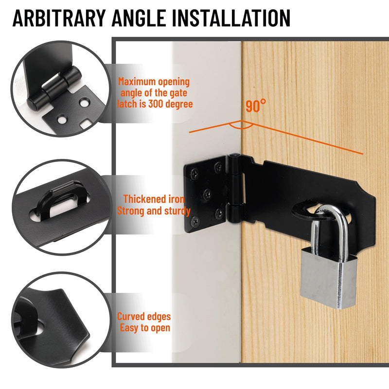 [Australia - AusPower] - 7-1/2"Heavy Duty Door Lock Hasp Latch 1 