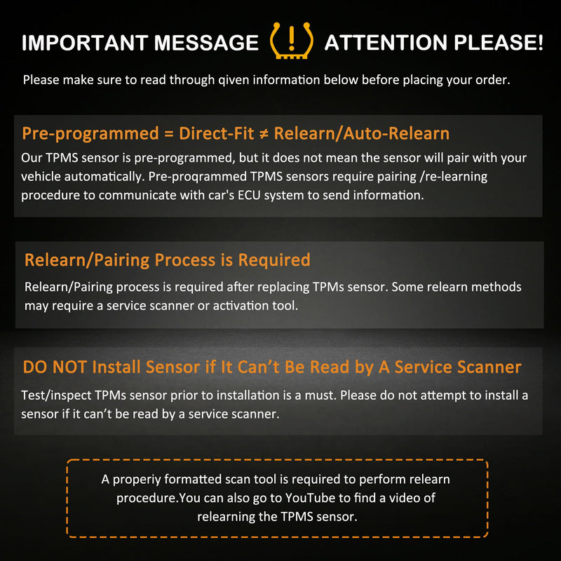 [Australia - AusPower] - TPMS Sensor Tire Pressure Sensor TPMS Sensors Set of 4 315MHz Compatible with Ford Lincoln Mercury Replaces DE8T-1A180-AA 9L3Z-1A189-A CM5T-1A180-AA 
