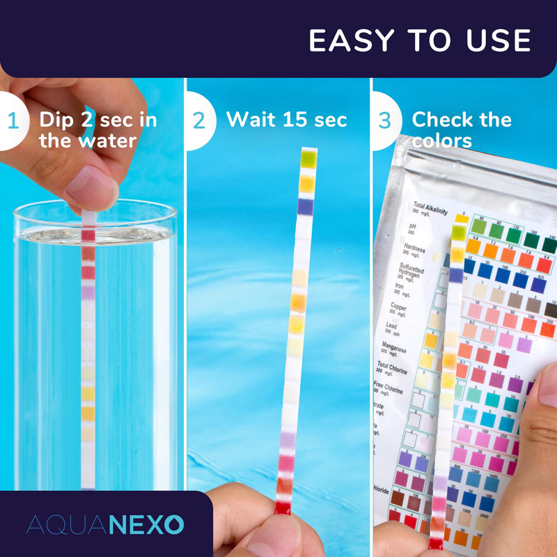 [Australia - AusPower] - 25 Water Tester Drinking Water 16-in-1, pH Test Strips, Water Hardness Test Strips, Measure Water Hardness, pH Value Test Strips, Drinking Water Test Strips, Drinking Water Test 