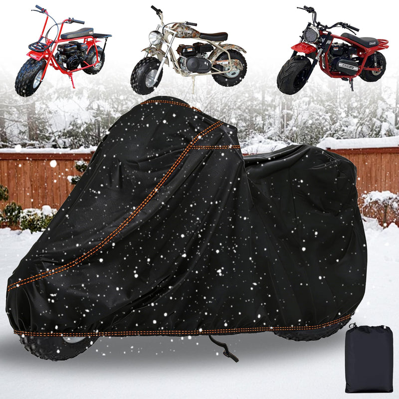 QYMOTO CT200U Mini Bike Cover, Outdoor & Indoor Full Covers Waterproof Windproof for Mini Dirt Bike, Electric Bike Bicycle Cover Coleman CT200U-EX CT100U BT200X Axis M200 All Weather Protection
