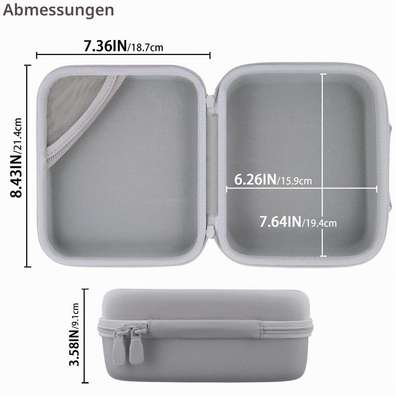 co2CREA Hart Reiseschutzhülle Etui Tasche für Omron X4 X3 X2 M4 M3 M400 Intelli IT Smart Oberarm Blutdruckmessgerät BP5255 und Comfort Manschette,Nur Tasche | EVA-Hartschale, Stoßschutz, Wasserbeständigkeit, Kratzschutz, Fallschutz, bequeme Handschlaufe