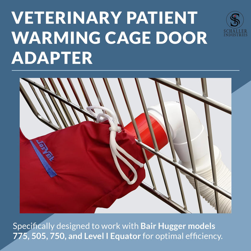 [Australia - AusPower] - Veterinary Patient Warming Cage Door Adapter Compatible with Bair Hugger Warming Unit, Level I Equator & Desert Breeze, Pet Cage Warming, Easy-Install in Veterinary Cages, Heated Blanket, Royal Blue 