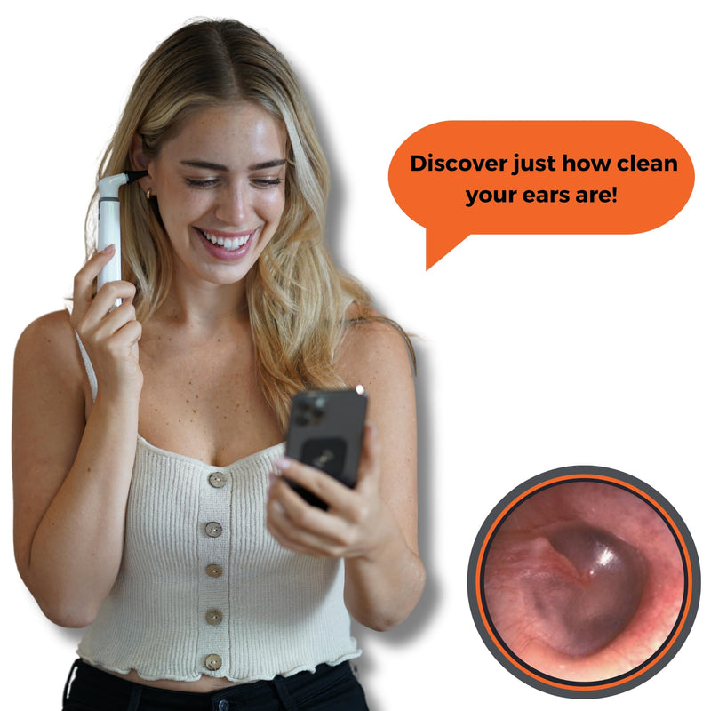 [Australia - AusPower] - MOBI Connect Wi-Fi Otoscope for Ears, Nose & Throat - 1080P HD Lens, Multi-Axis Gyroscope, 6 LED Lights, 90+ Min Use, 3 Ear Speculum, Suitable for Adults & Children 