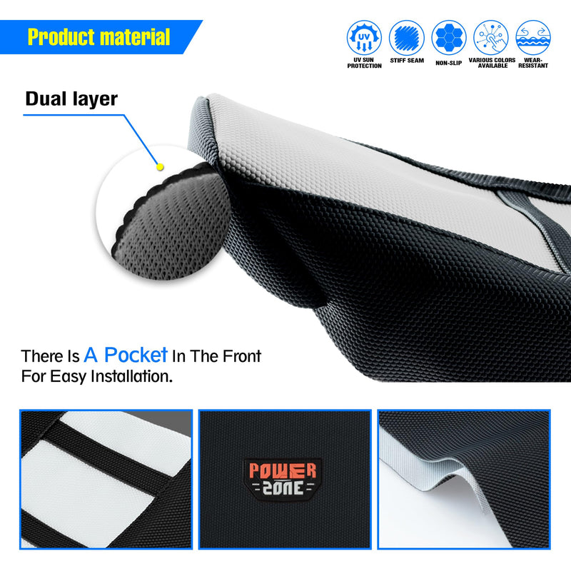 Motorcycle Dirt Bike Seat Cover for Surron Sur Ron Light Bee X/S - E Bike Seat Cover (Top White) Top White
