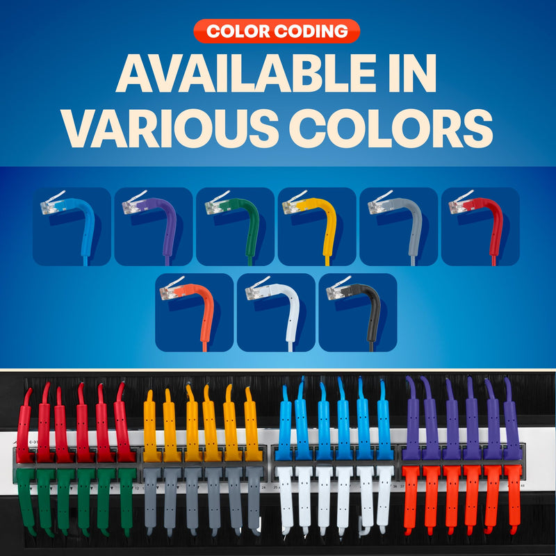 Everest Ultra Slim Cat6a Ethernet Patch Cables 1ft (24-Pack) Black - 10GB Cat 6a Patch Cable - Bendable, Flexible & Thin Ethernet Cable - Space Saving 32AWG 550MHZ Cat6a Cables - 100% Copper Wires 24-Pack
