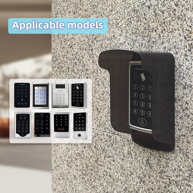 [Australia - AusPower] - Outdoor Keypad Cover Protector,Ring Doorbell Cover Weatherproof with polycarbonate Material ，Access Control Rain Cover，Glare Sun Shade Cover Compatible with Access Control Keypad, Door Lock(Grey) 