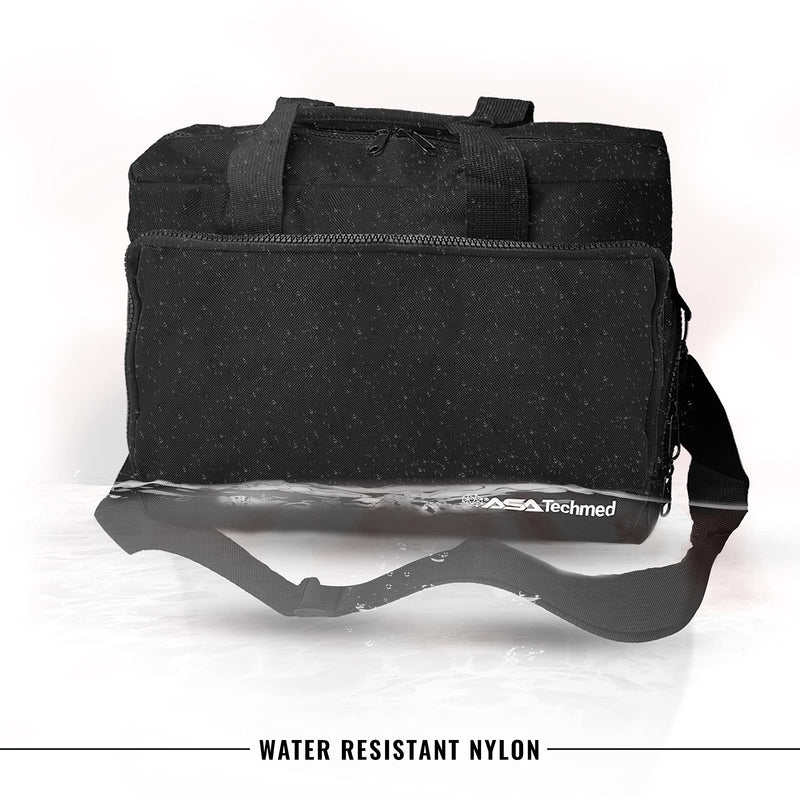 [Australia - AusPower] - ASA TECHMED Nurse Bag for Medical Equipment, Nurse Accessories Bag Ideal for Doctors, Nurses, Home Health Aids, Medical Students (Black) 