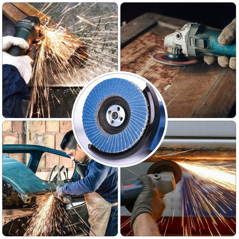 8 piece serrated washers, diameter 76 mm x 10 mm, 40 60 80 120 grit set | Sanding Discs and Sanding Mop Discs for Metal, Steel and Wood, Slat Discs for Angle Grinders and Polishing Machines 76mm K40 K60 K80 K120 8