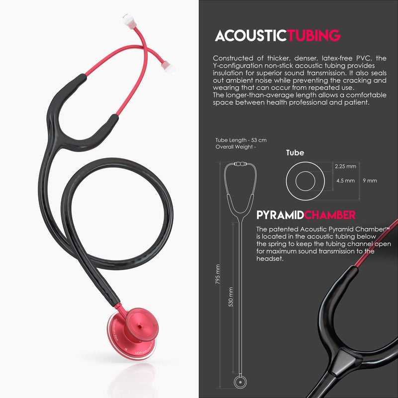 [Australia - AusPower] - MDF Instruments Acoustica Lightweight Stethoscope for Doctors, Nurses, Students + MDF LUMiNiX Illuminator Medical Professional Diagnostic Penlight 