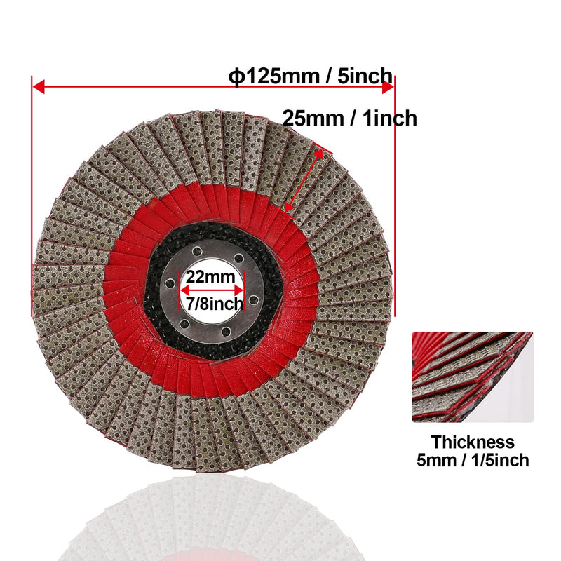 5 Inch 1 Piece 120 Grit Sanding Discs Flap Sanding Sanding Disc for Angle Grinder Diamond Sanding Pad 120 grit, 1 piece