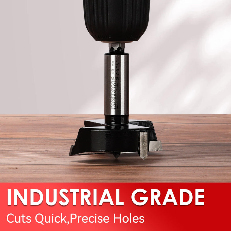 MOLLOM 3-1/2" (89mm) Carbide Forstner Drill Bit | 2.0mm Thickness YG8 Carbide Tipped, Hinge Cutter Tool For Hard Soft Wood, Plastic, Plywood, Precise Woodworking 89mm | 3-1/2" (Imperial System)