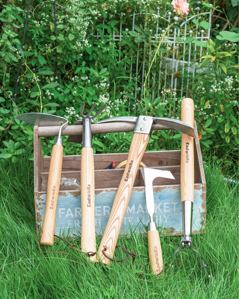 Pick Mattock Hoe Garden Pick Axe Planting Hoe Tool 15inch with Hardwood Handle for Digging Loosening Trenching Tilling Leveling Cutting Gardening Landscaping Farming Camping Outdoor Hand Cultivator Digging Hoe
