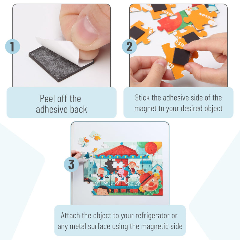 [Australia - AusPower] - Mr. Pen- Self Adhesive Magnet Squares, 120 Pcs, Small Square Magnets with Adhesive Backing 