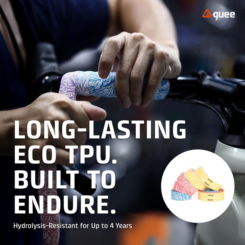 GUEE Attitude Fade Road Bike Handlebar Tape with Shock-Absorbing EVA Foam & Eco-Friendly TPU, Anti-Slip Cycling Bar Tape for Enhanced Grip and a Comfortable Ride (2 Rolls) (Fading Blue) Fading Blue