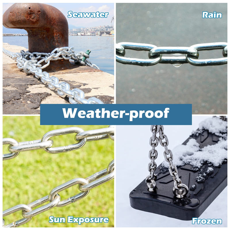 [Australia - AusPower] - Stainless Steel Chain, 5/64In × 6.6Ft Small Strong Chain Link Chain, Light Weight Chainlink Utility Metal Decorative Chain Key Chain Belt Chain Hanging Chain for Bird Feeder Planters Sign 5/64 In 6.6 Ft, 2 Pcs 