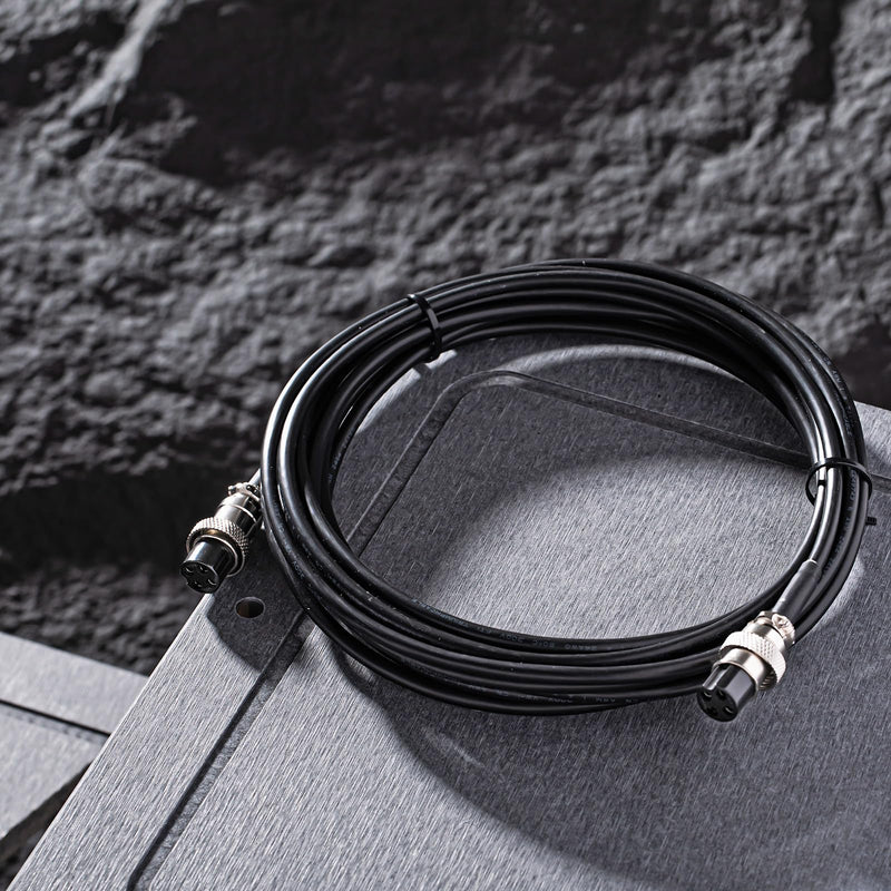 [Australia - AusPower] - 2 Pcs 15 ft Floor Scale Cable 4 Pin Scales Cable with Connectors for Floor Scale Indicator Industrial Accessories, Black 