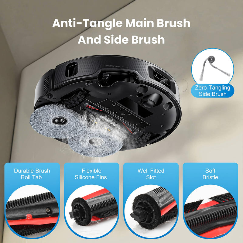 [Australia - AusPower] - 25 Pack Replacement Parts Compatible with Roborock Saros Z70 Robot Vacuum, Accessories Kit with 1 Main Brush,6 Dust Bags,6 Mop Pads,4 Hepa Filters,4 Side Brush 