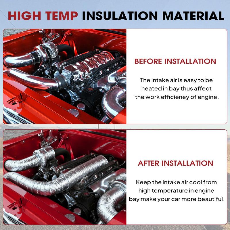 Heat Shield Aluminum Foil Faced Mat 2300℉ Ceramic Fiber Barrier Insulation Thermal Shield Material Sheet Protection from High Temperature (Self-Adhesive, 78mil-20" x 24") 78mil-20" x 24" Self-Adhesive