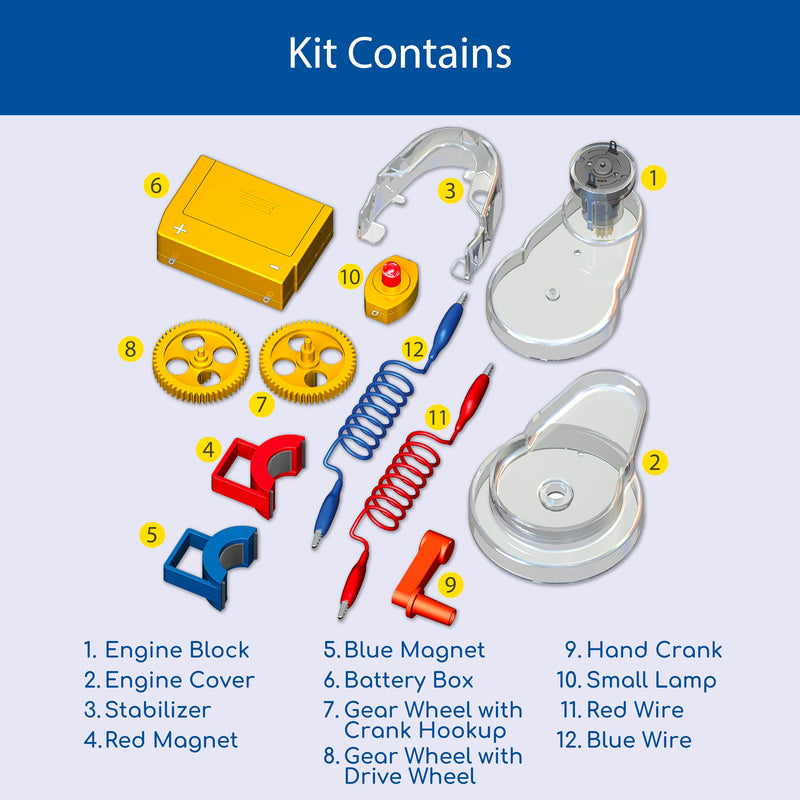 [Australia - AusPower] - Thames & Kosmos Motors & Generators Science Kit | 25 Guided STEM Experiment Lessons | 48 Page Color Student Guide | Grades 3-6 | Ages 8+ | Play & Learn | Parents' Choice Silver Award Winner 