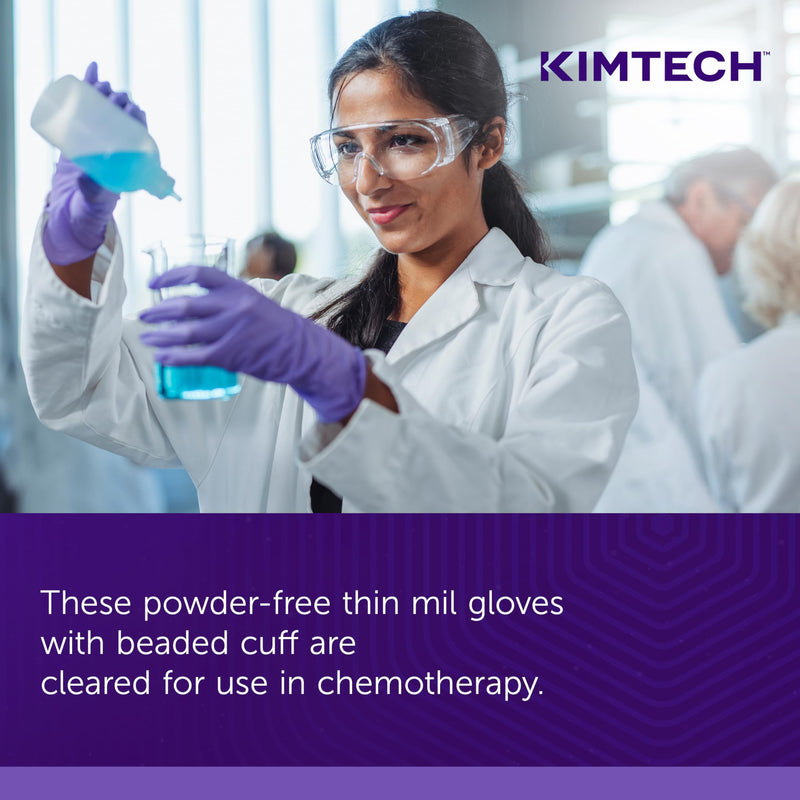 Ansell Kimtech™ Purple Nitrile™ Exam Gloves (55081), 5.9 Mil, Ambidextrous, 9.5”, Small, 100 Nitrile Gloves/Box