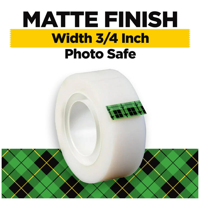 Scotch Brand Magic Tape, Standard Width, Engineered for Office and Home Use, Matte Finish, 3/4 x 1296 Inches, Boxed, 6 Rolls (810-6PK), Transparent