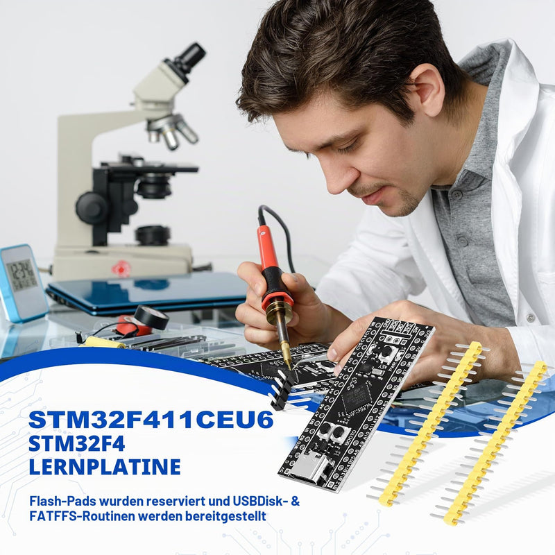 3 x STM32F411 Development Board, STM32F411CEU6 STM32F4 Learning Board, Support for MicroPython/Programming