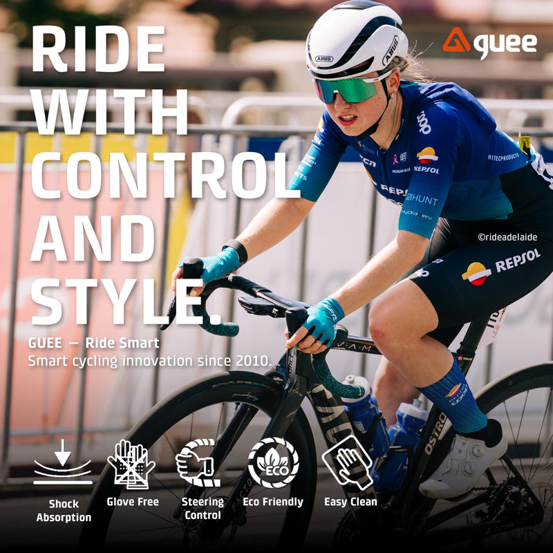GUEE Attitude Fade Road Bike Handlebar Tape with Shock-Absorbing EVA Foam & Eco-Friendly TPU, Anti-Slip Cycling Bar Tape for Enhanced Grip and a Comfortable Ride (2 Rolls) (Fading Blue) Fading Blue
