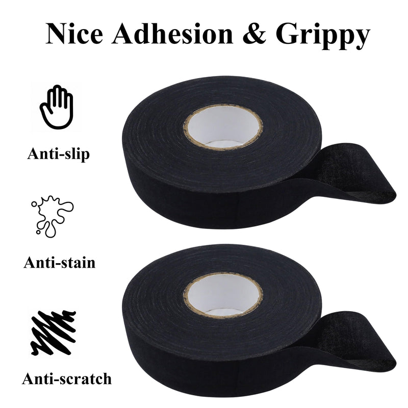 Gun Grip Tape, Tactical Goon Tape, Water Resistant & Non-Reflective Handgun Grip Tape to Improve Handles, Multipurpose Wrap Tape for Guns, Rifle, Pistol and Shotguns - 1 Inch x 27.34 Yards 2 Rolls Black