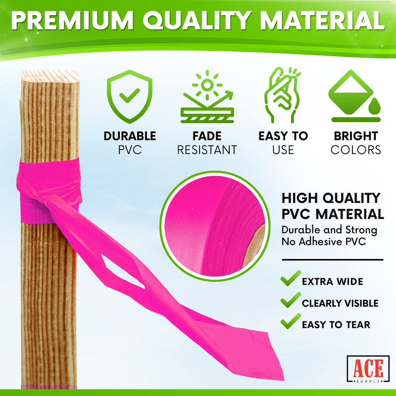 [Australia - AusPower] - Orange Flagging Tape Survey Tape - Non-Adhesive Surveyors Tape - 2 Pack - 1.5" Width, 150' Length, 2 Mil - Marker Tape Flagging Ribbon Fluorescent Orange 