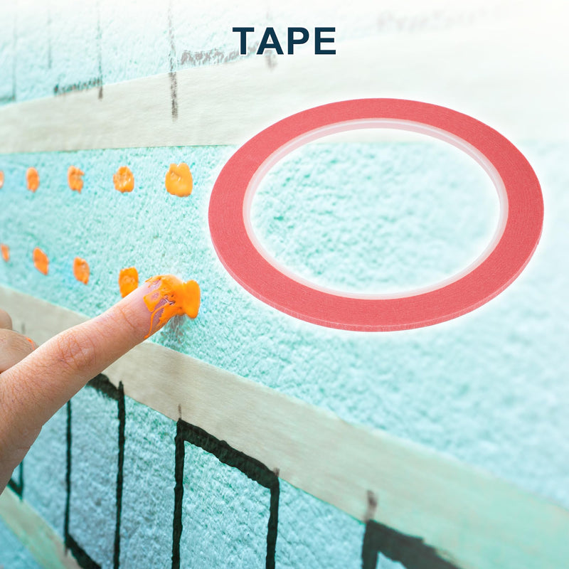 Painters Tape Medium Tack Easy Removal Masking Master Tape Pink 1 Pc 2500 x 0.25 x 0.01cm / 27.34 Yards x 0.10 Inches x 140um