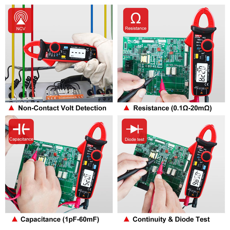 [Australia - AusPower] - UNI-T UT210e Digital Clamp Meter AC DC Amp Meter Clamp Multimeter True RMS 2000 Counts Voltmeter Continuity Tester Capacitor HVAC Tool Multi Tester UT210e clamp meter (ac/dc) 