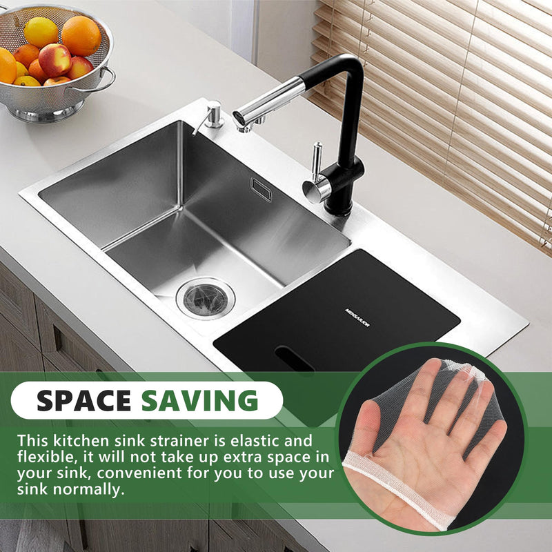 [Australia - AusPower] - Pack of 300 Disposable Strainer Bags, Sink Filter, Kitchen Sink Strainer, Disposable Strainer for Sink, Rubbish Bags, Kitchen Sink Strainer Bag, Filter Bags, Polyester Sink Strainer for Kitchen, Sink, 