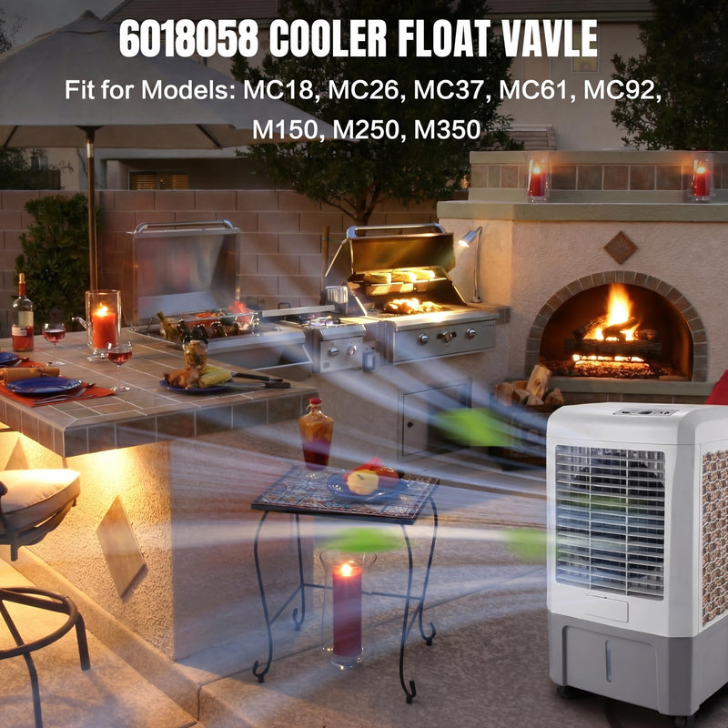 6018058 Cooler Float Vavle with Brass Adapter, Swamp Coolers Part Fit for Models: MC18, MC26, MC37, MC61, MC92, M150, M250, M350