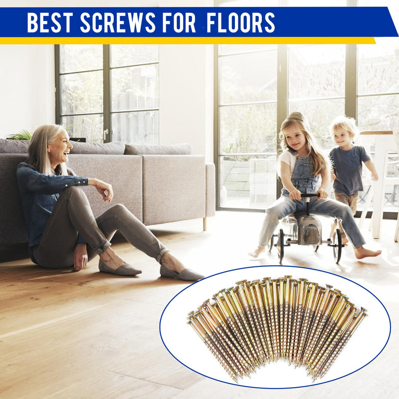 [Australia - AusPower] - Squeaky Floor Repair Kit, 125 Pack Squeaking Floor Fix Screws, Eliminate Squeaking Noise Under Carpeted Floors, Hardwood, Vinyl and Linoleum Floors B- 125 Pack Screws Only 